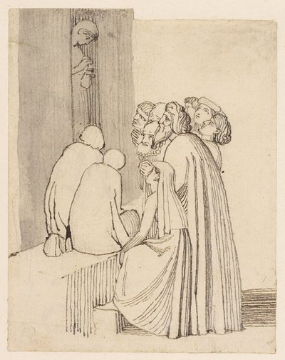 A Beggar Family Round a Door by John Flaxman